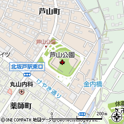 芦山公園周辺の地図