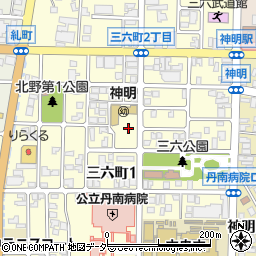 福井県鯖江市三六町1丁目周辺の地図