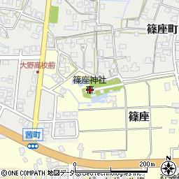 篠座神社周辺の地図