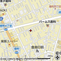 埼玉県春日部市緑町周辺の地図