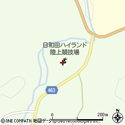 日和田ハイランド陸上競技場周辺の地図