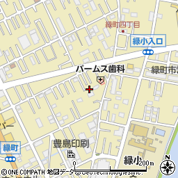 埼玉県春日部市緑町4丁目周辺の地図