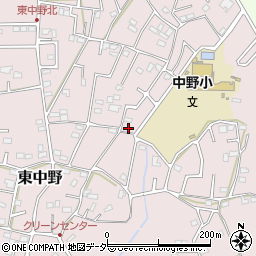 埼玉県春日部市東中野695周辺の地図