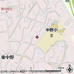 埼玉県春日部市東中野677周辺の地図