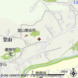 埼玉県入間郡越生町堂山周辺の地図