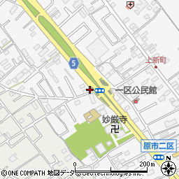 埼玉県上尾市原市1157周辺の地図