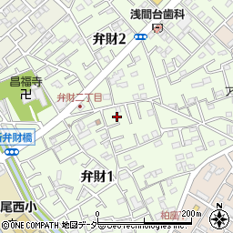 埼玉県上尾市弁財周辺の地図