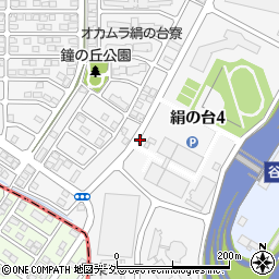 茨城県つくばみらい市絹の台4丁目周辺の地図
