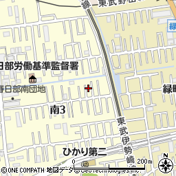 埼玉県春日部市南3丁目12周辺の地図