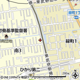 埼玉県春日部市南3丁目12-35周辺の地図