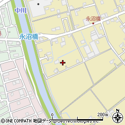 埼玉県春日部市永沼158周辺の地図