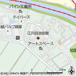 江川地区自治会館周辺の地図