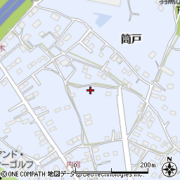 茨城県つくばみらい市筒戸周辺の地図