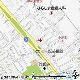 埼玉県上尾市原市1155周辺の地図