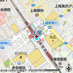 日高屋 イーサイト上尾店周辺の地図