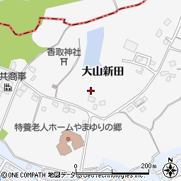 茨城県守谷市大山新田周辺の地図
