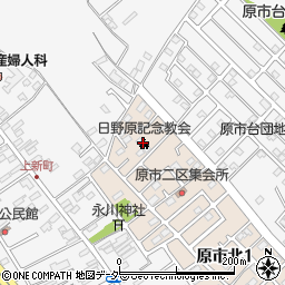 日本基督教団　日野原記念・上尾栄光教会周辺の地図