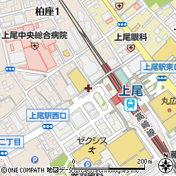 上尾市農産物直売所周辺の地図