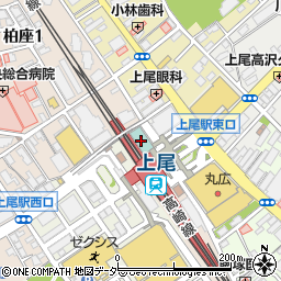 個室居酒屋 海鮮居酒屋 はなの舞 上尾駅東口店周辺の地図