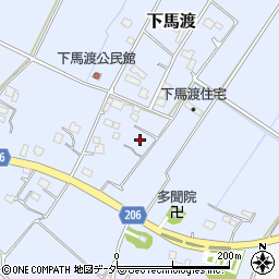 茨城県稲敷市下馬渡周辺の地図
