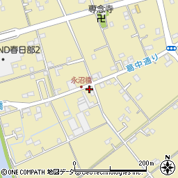 埼玉県春日部市永沼170周辺の地図