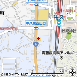 華屋与兵衛 牛久店周辺の地図