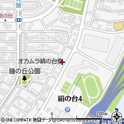 茨城県つくばみらい市絹の台5丁目10周辺の地図