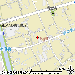 埼玉県春日部市永沼215周辺の地図
