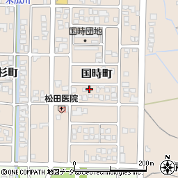 福井県大野市国時町周辺の地図