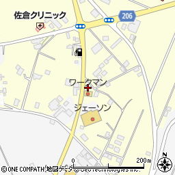 ワークマン江戸崎店駐車場周辺の地図