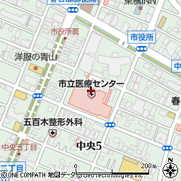 春日部市立医療センター周辺の地図