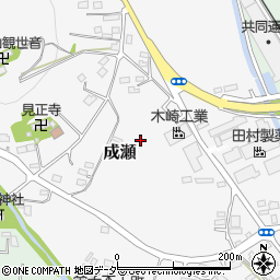 埼玉県入間郡越生町成瀬周辺の地図