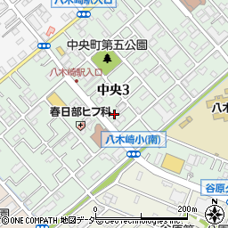 埼玉県春日部市中央3丁目8-9周辺の地図