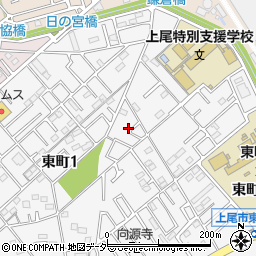 上尾市職員住宅周辺の地図