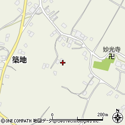 茨城県潮来市築地周辺の地図