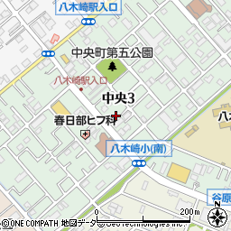 埼玉県春日部市中央3丁目8-35周辺の地図