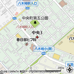 埼玉県春日部市中央3丁目8-34周辺の地図