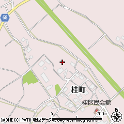茨城県牛久市桂町周辺の地図