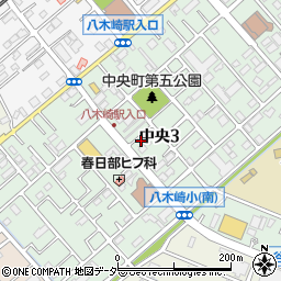埼玉県春日部市中央3丁目8-25周辺の地図