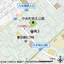 埼玉県春日部市中央3丁目8-5周辺の地図