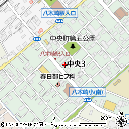 埼玉県春日部市中央3丁目8-28周辺の地図
