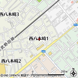 埼玉県春日部市西八木崎1丁目周辺の地図