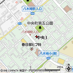 埼玉県春日部市中央3丁目8-29周辺の地図