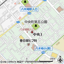 埼玉県春日部市中央3丁目8-3周辺の地図