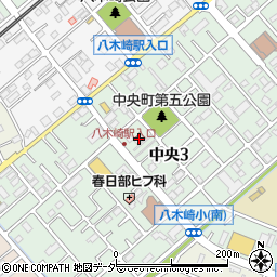埼玉県春日部市中央3丁目8-2周辺の地図