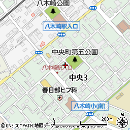 埼玉県春日部市中央3丁目8-22周辺の地図