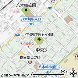 中央町第五公園周辺の地図