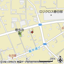 埼玉県春日部市永沼633周辺の地図