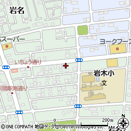 野田岩名郵便局周辺の地図