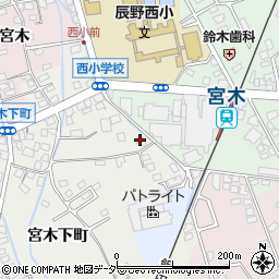 辰野変電所周辺の地図
